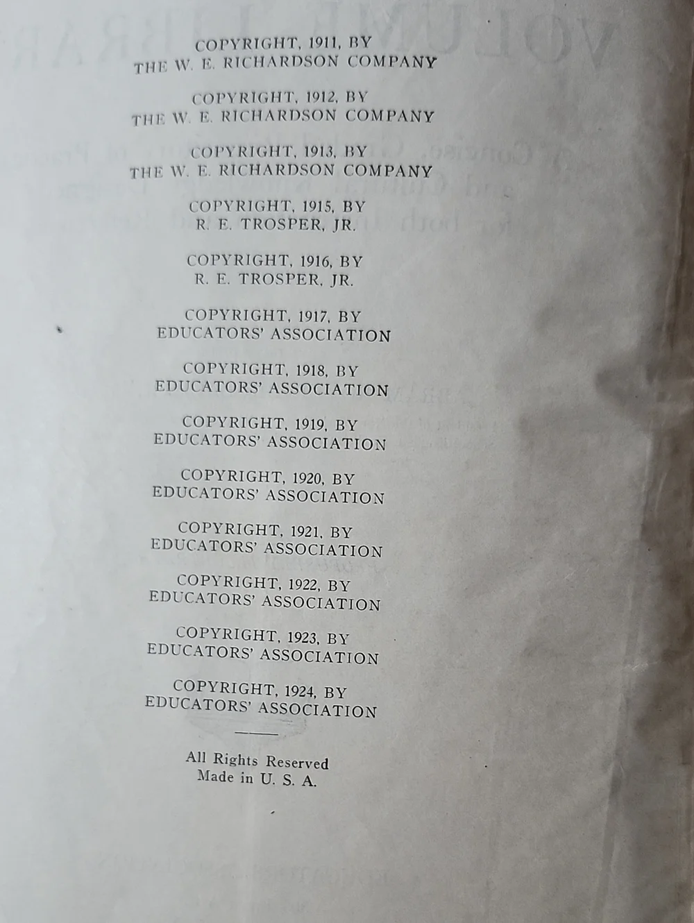 The Volume Library Leather Book By Abram Royer Brubacher 1924 Copyright